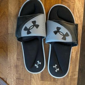 Under Armour Mens Black Slide Sandals